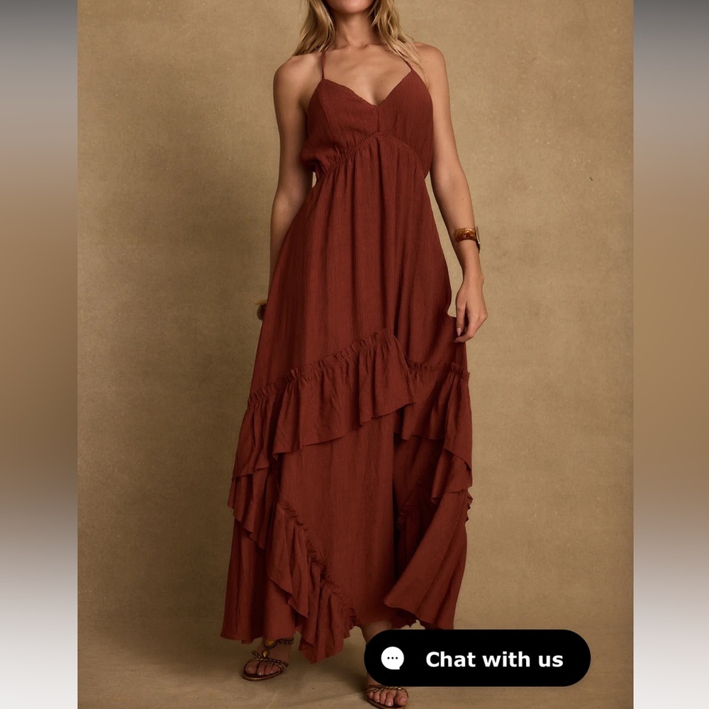 Rust/Burnt Orange Maxi Dress